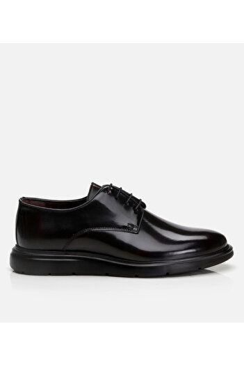 Hotiç Men's Leather Burgundy Casual Shoes