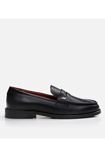 Hotiç Women's Leather Black Loafer