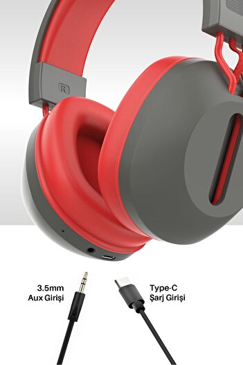 Piranha 2218 Güneş Enerjili Solar Kablosuz Kulak Üstü Kulaklık / Bluetooth / Şarj Edilebilir / Mikrofon /AUX