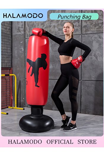 HALAMODO Punching Bag, Free Standing Boxing Bag, De-Stress Boxing Bag for Practicing Karate, Taekwondo