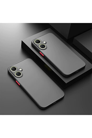 Fibaks Samsung Galaxy A06 Case Matte Anti-Fingerprint Camera Protection Hard Silicone with Colorful Keys