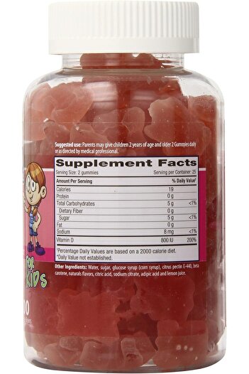 The Gummies Co . For Kids – Vitamin D Peach-Sour Cherry Flavor