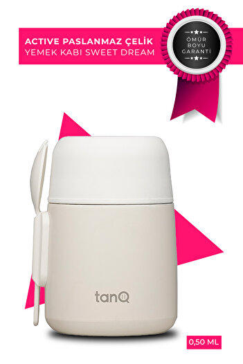 TANQ Ömür Boyu Garantili Çelik Bento Yemek Termosu Sweet Dreams 500 ML