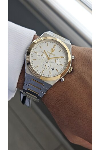 Raymond Rym-81051 Men's Lux Crono Wristwatch - Steel Case and Strap - Sapphire Glass - 2 Years Warranty Ipg-W