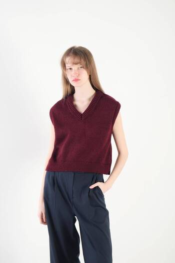 Addax V-Neck Knitwear Sweater S231011-C2
