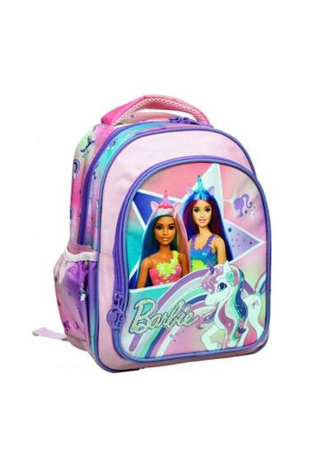 ARISTEF Ghiozdan pentru grădiniță Barbie Unicorn, 2 compartimente, fermoar, 30 cm, roz