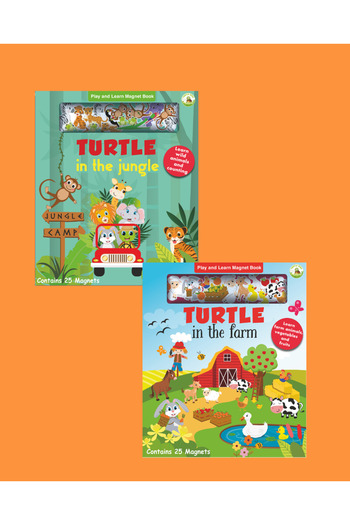 TURTLEKİDS Turtle Kids Play and Learn Magnet Book Series 2 (Jungle-Farm)