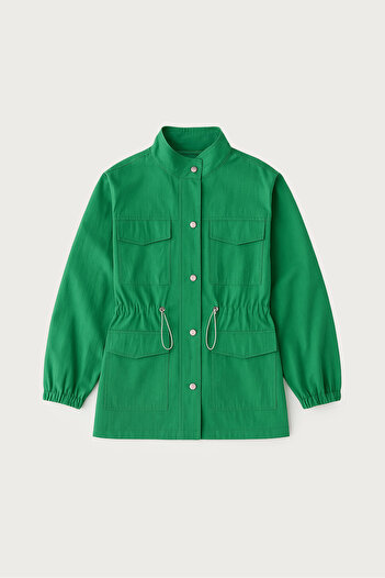Touché Privé Stand-Up Collar Drawstring Jacket