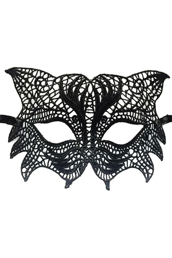 TTT Black Color Cat Model Lace Processing Party Mask