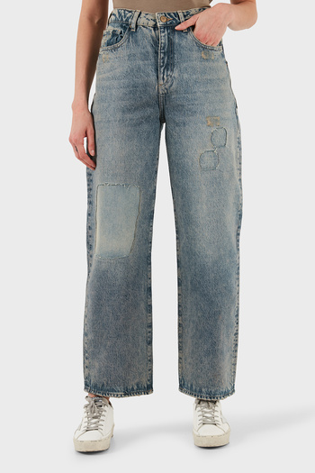 Armani Exchange Cotton Relaxed Fit Regular Waist Straight Leg Jeans Denim Pants Xw000100 Af14483 Mb