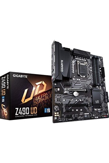 Gigabyte Z490 UD، Intel LGA1200، Z490/ATX، Dual M.2، Realtek ALC887، Realtek 8118 Gaming LAN، SATA 6
