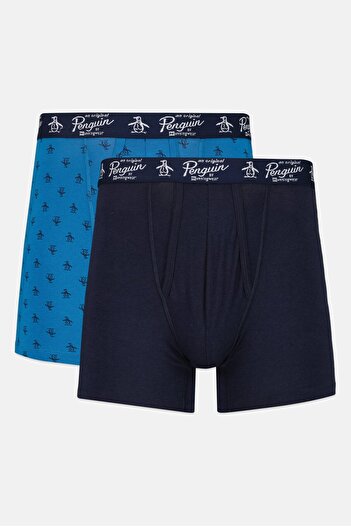 Original Penguin Men 2 Pcs Brand Logo Pull On Boxer Briefs, Multicolor