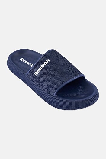 Reebok Men Brand Logo Slip On Slides, Navy