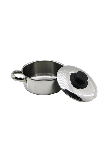 The LOG INVEST 14cm Metal Lid Mini Steel Pot