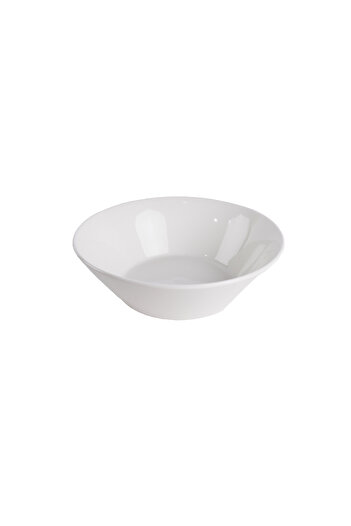 SQUALO Round porcelain bowl with an elegant and modern design - white 25.6x25.6x8.2 cm