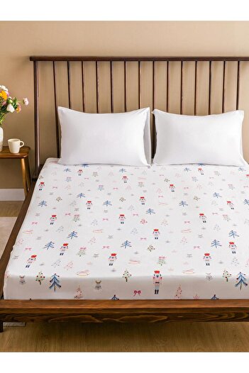 LC Waikiki New Year Themed Double Sheet 160X200 cm (W5)