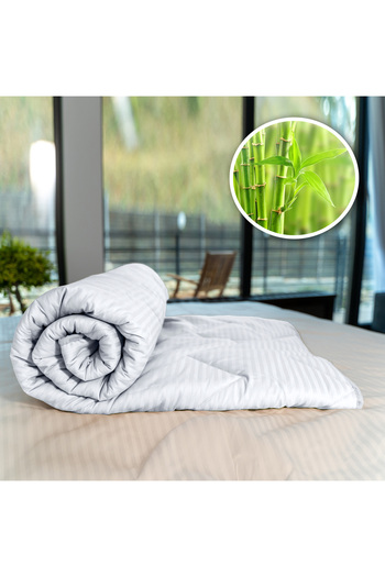 Ralex 100% BAMBOO DAMASK QUILT – WINTER – WHITE 160cm x 210cm