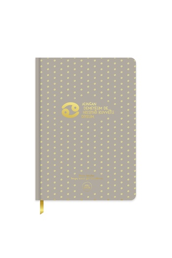 KESKİN COLOR Hisli Şeyler Burçlar Concept Gilded Printed A5 96 Pages Lined Hardcover Notebook - 1 Piece