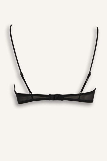 DeFacto Lace Detailed Tulle Cupless Without Pads Underwire Balconette Bra Fall in Love F7031Ax25Wn