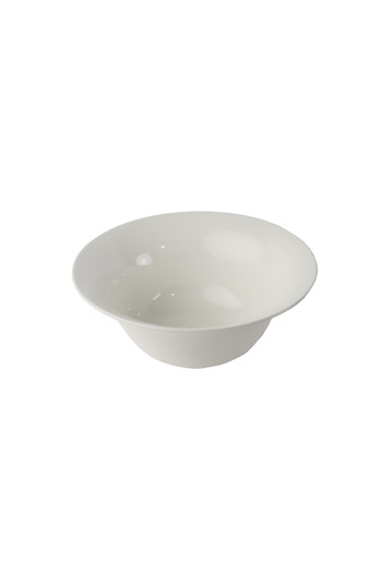 SQUALO Round porcelain bowl with an elegant and modern design - white 26.6x26.6x11.5 cm
