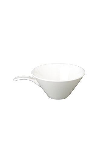 SQUALO Porcelain Bowl with Handle, White (12 pieces) - 15.5x12x6 cm