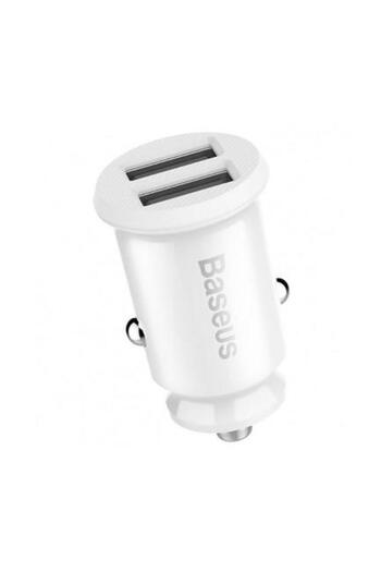 Baseus Grain Car Charger 10.5W 2.1A 2 x USB-A White CCALL-ML02