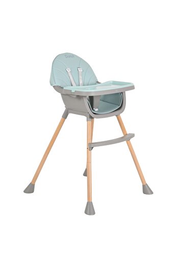 Moni 2 in 1 Donut baby high chair, with washable cover, 5-point harness and double tray, Mint