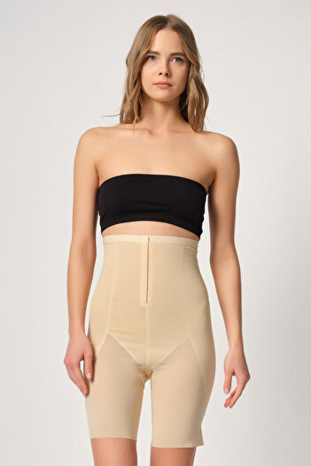 The LOG INVEST Ten Mi Emay 2928 Front Agraflı Tulle Long Laser Corset