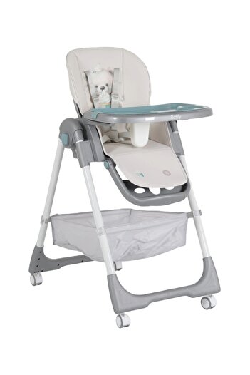 Moni Raffy 2-in-1 dining chair, grippy wheels with brakes, double tray, height adjustable, foldable