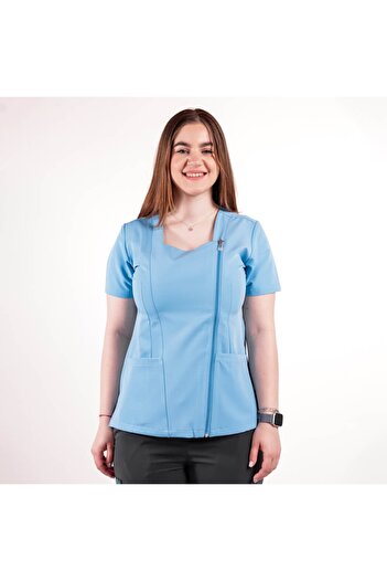 Lotus Bluză medicală Flex, elastică, albastru deschis, TRS-NP11 L