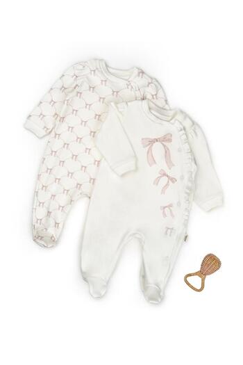 BabyCosy Organic Wear Baby 2-Pack Rompers 100% Organic Cotton, Baby - Newborn - Csy8148