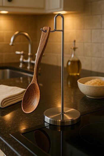 Bambuland Bamboo Imported Wooden Spoon - 30 cm Long Handle Food and Serving Spoon