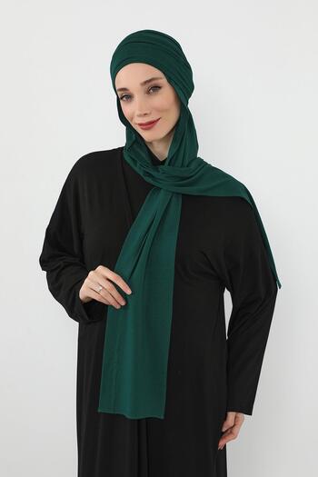 Aisha's Design Ready-Made Combed Cotton Shawl with Inner Boning, Ps-57, Green