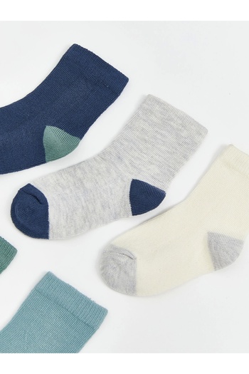 LC Waikiki Lcw Baby Blue Basic Baby Boy Socks 5-Piece