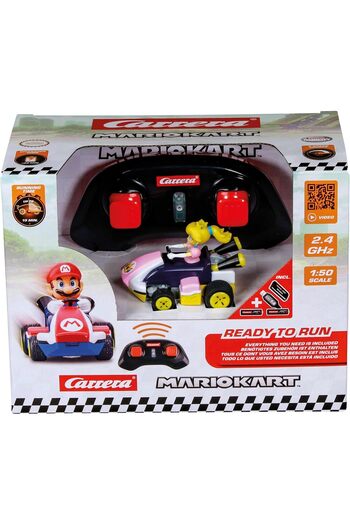 Carrera RC Mario Kart Mini Peach Car – Licensed, Ready to Run, Fun for Kids & Adults, Pink