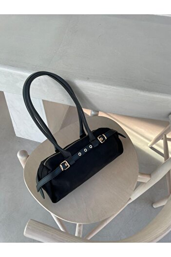 Senza Vedere Mery Suede Baguette Shoulder Bag