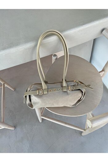 Senza Vedere Mery Suede Baguette Shoulder Bag
