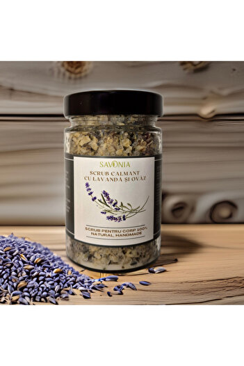 Savonia 100% Soothing Scrub with Lavender and Oats, Savonia, 250 gr