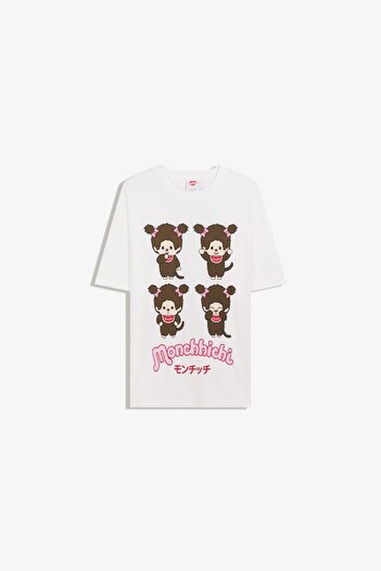 Bershka Short-sleeve Monchhichi print T-shirt