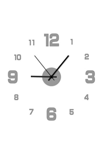 Choice Silver Creative Frameless DIY Wall Clock Wall Decal Home Silent Clock Living Room Office Wall Decora