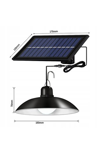 Other LED Solar Garden Light Hanging Dusk to Dawn Sensor Chandelier Lamp + Remote Control