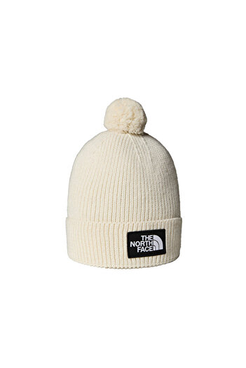 THE NORTH FACE Tnf Logo Box Pom Beanie Hat Nf0A8Chfqli1 White