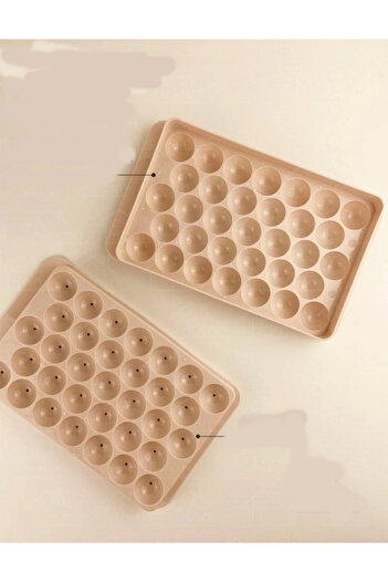 ÇERÇİCİ 2 Piece Ice Mold 33 Compartments Crystal Ball Ice Box - Mini Round Ice Mold