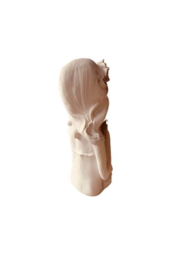 OEM Vaza lady D alb cu maroniu 34 cm
