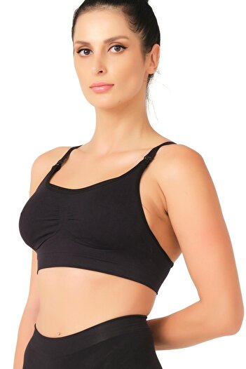 The LOG INVEST Black Emay 5320 Nursing Bra with Agraft
