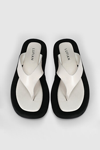 Lufian Erika Slippers Ecru