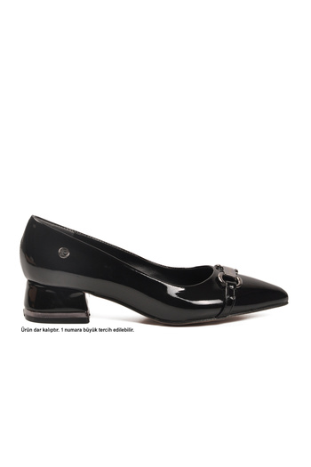 Pierre Cardin Black Patent Leather Slim Fit Women's Evening Dress Shoes Pc-55197 Z
