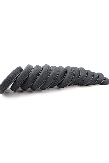 PadForce Set of 2 universal round round sponges for headphones, Mesh - 60 mm, Black