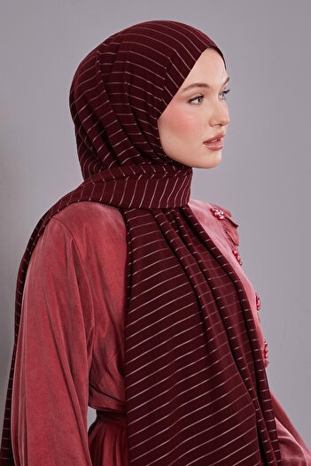 Levidor Purple Striped Cazz Shawl