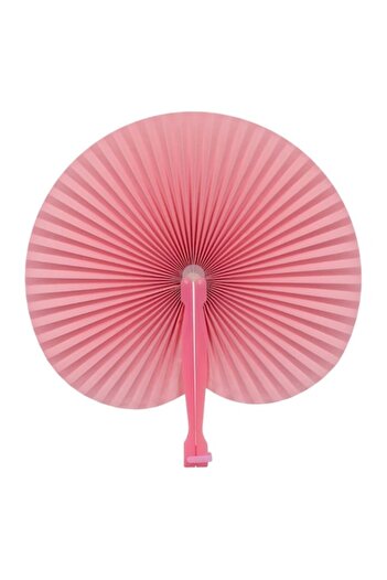 SHOPIENS Pink paper fan with Shopiens® closure, handmade, 15.5 cm